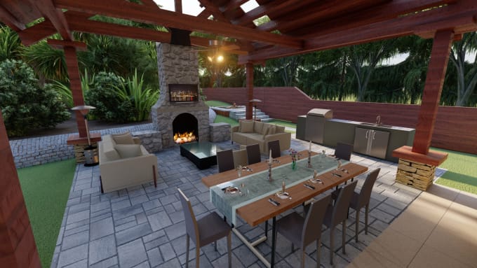 Picture of a beautifully designed outdoor space by Anass