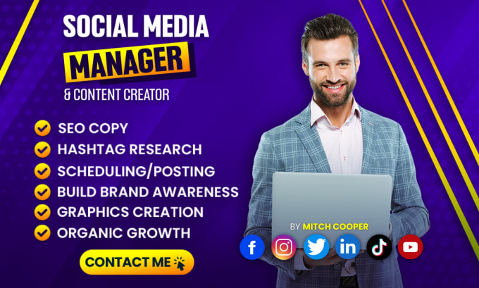 Social media manager and content creator gig