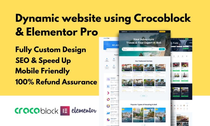 WordPress Website with Crocoblock and Elementor Pro