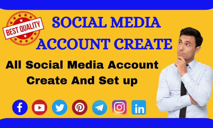 Social media account creation