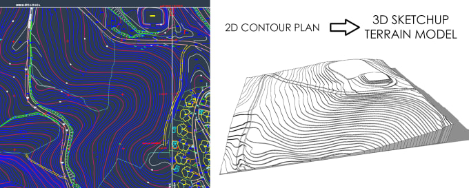 3D Sketchup terrain model