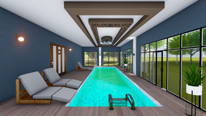 3D swimming pool design