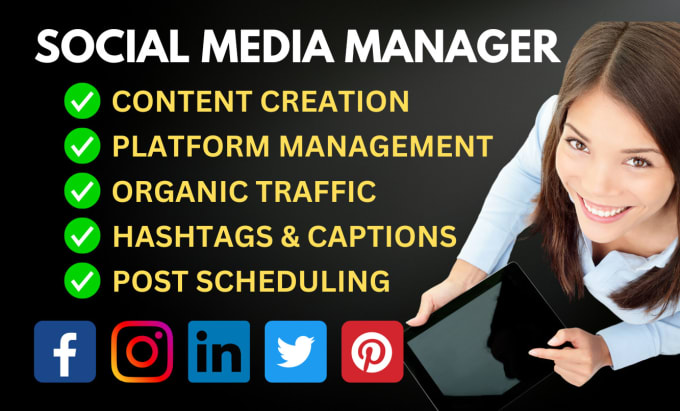 Social media marketing manager and content creator