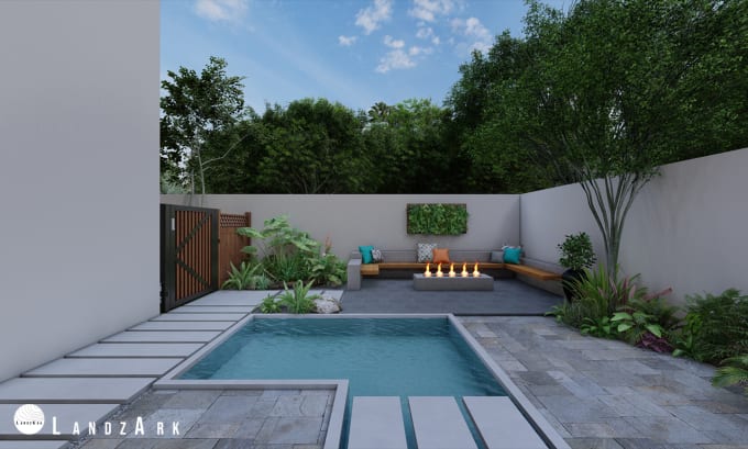 Landscape design rendering