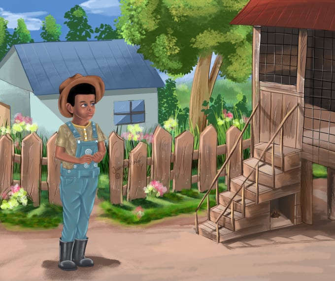 African American children illustration