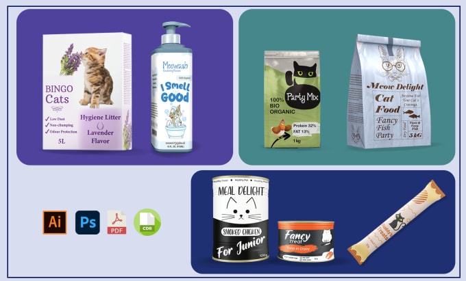 Sample of pet food label design