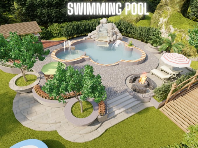 3D swimming pool design