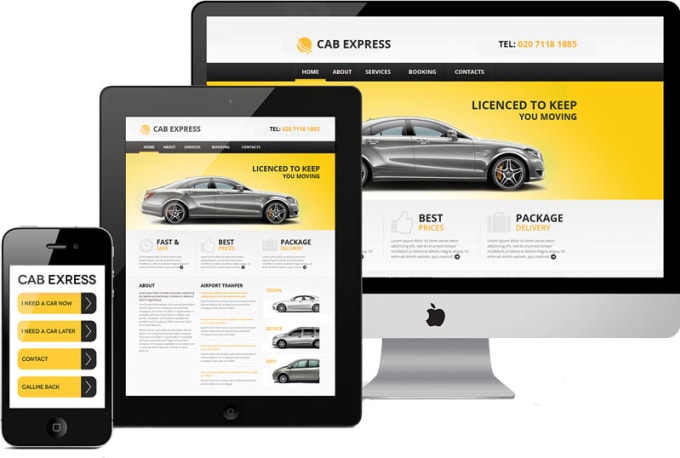 Chauffeur, Limousine and Taxi Booking Website Screenshot