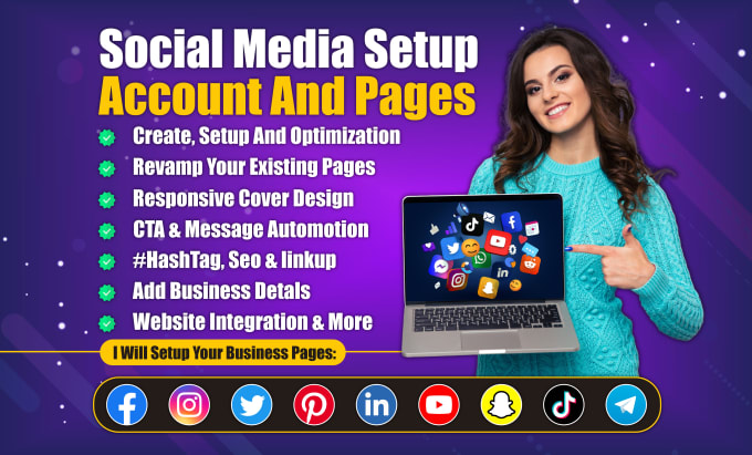 Social media setup service