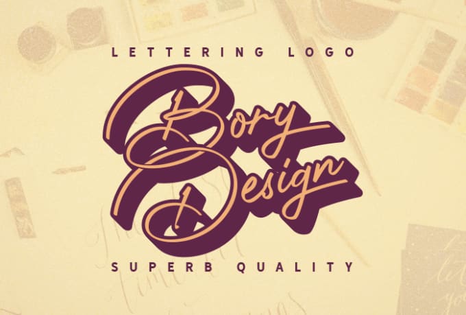 Minimalist font lettering signature logo