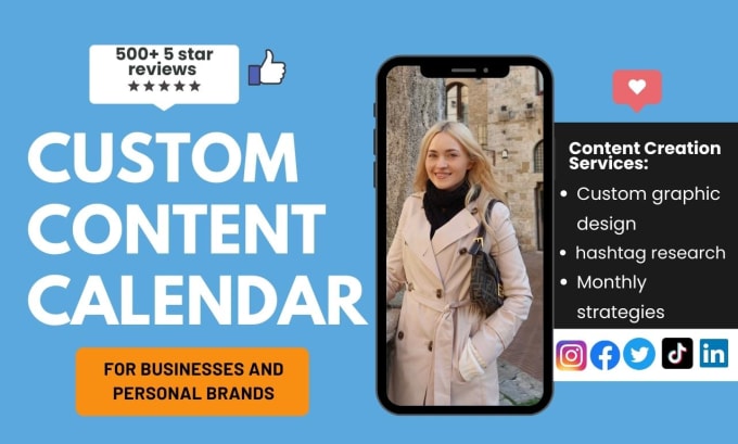 Social media marketing calendar