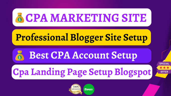 CPA Account with Blogger Site Setup