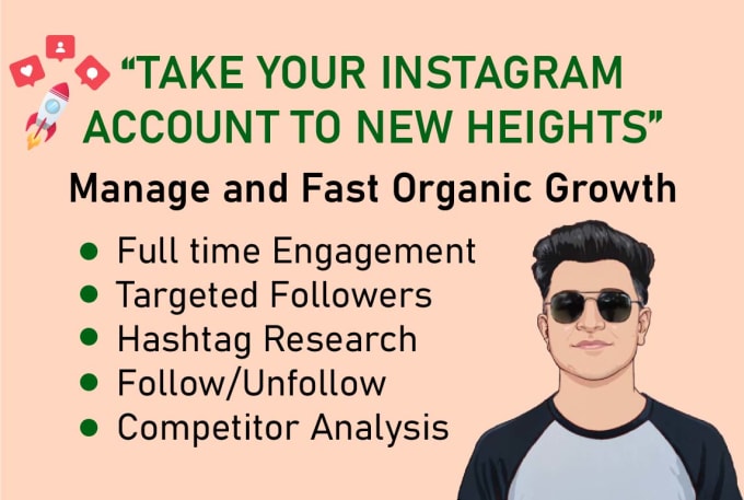 I will mange and do super fast organic Instagram growth