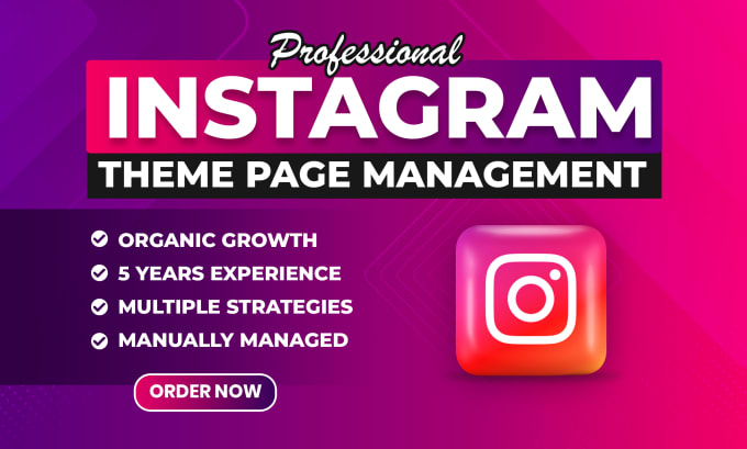 Instagram theme page management service