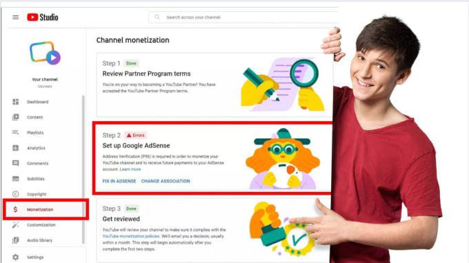 YouTube Monetization and Google AdSense issues solution