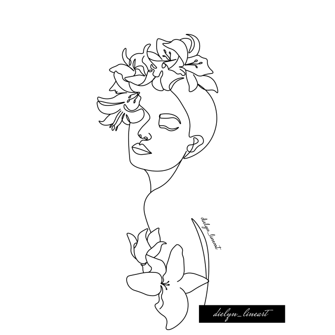 One Line Art Illustration Example