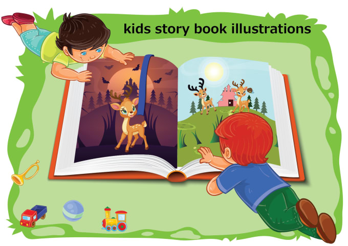 Cartoon kids book illustration by Fatima J